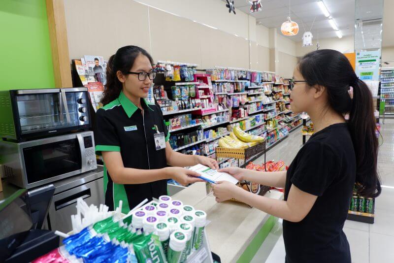 There are a range of tasty fresh foodstuffs for sale in Family Mart