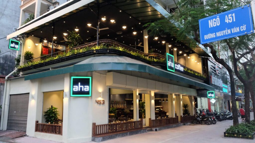 Aha coffee is a popular coffee chain in Vietnam that has gained a lot of attention recently