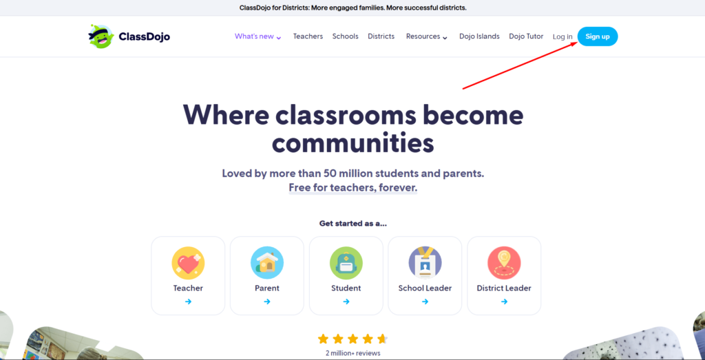 Đăng ký tài khoản ClassDojo