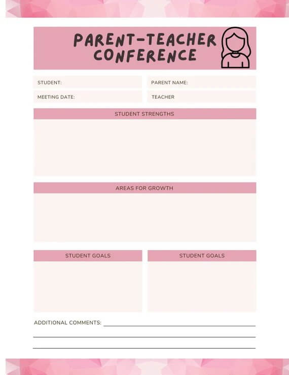 Sample Parent Conference Forms