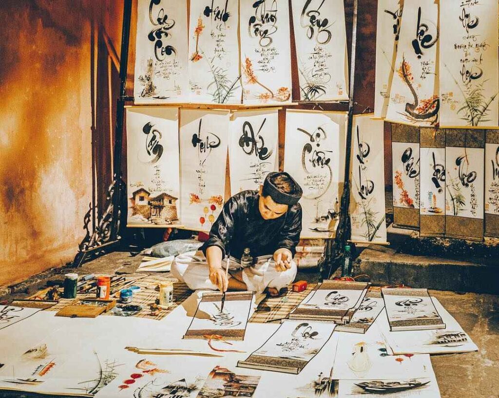 Traditional Tattoos in Vietnam - Calligraphy