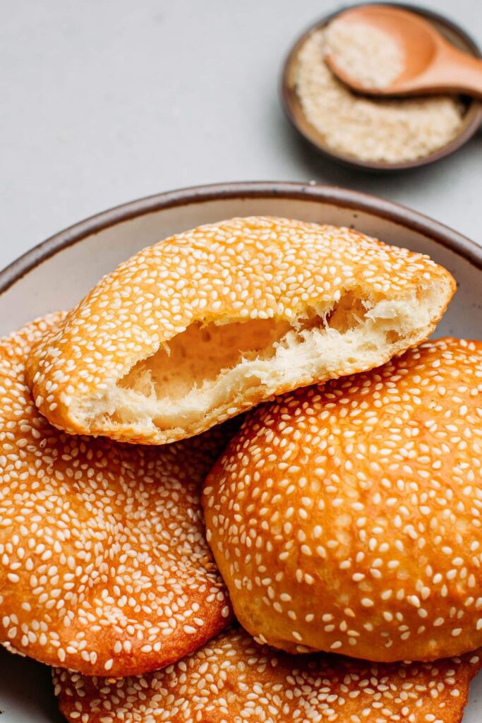 Vietnamese Hollow Donut (Bánh Tiêu) is a popular choice for snacks or desserts in Vietnam